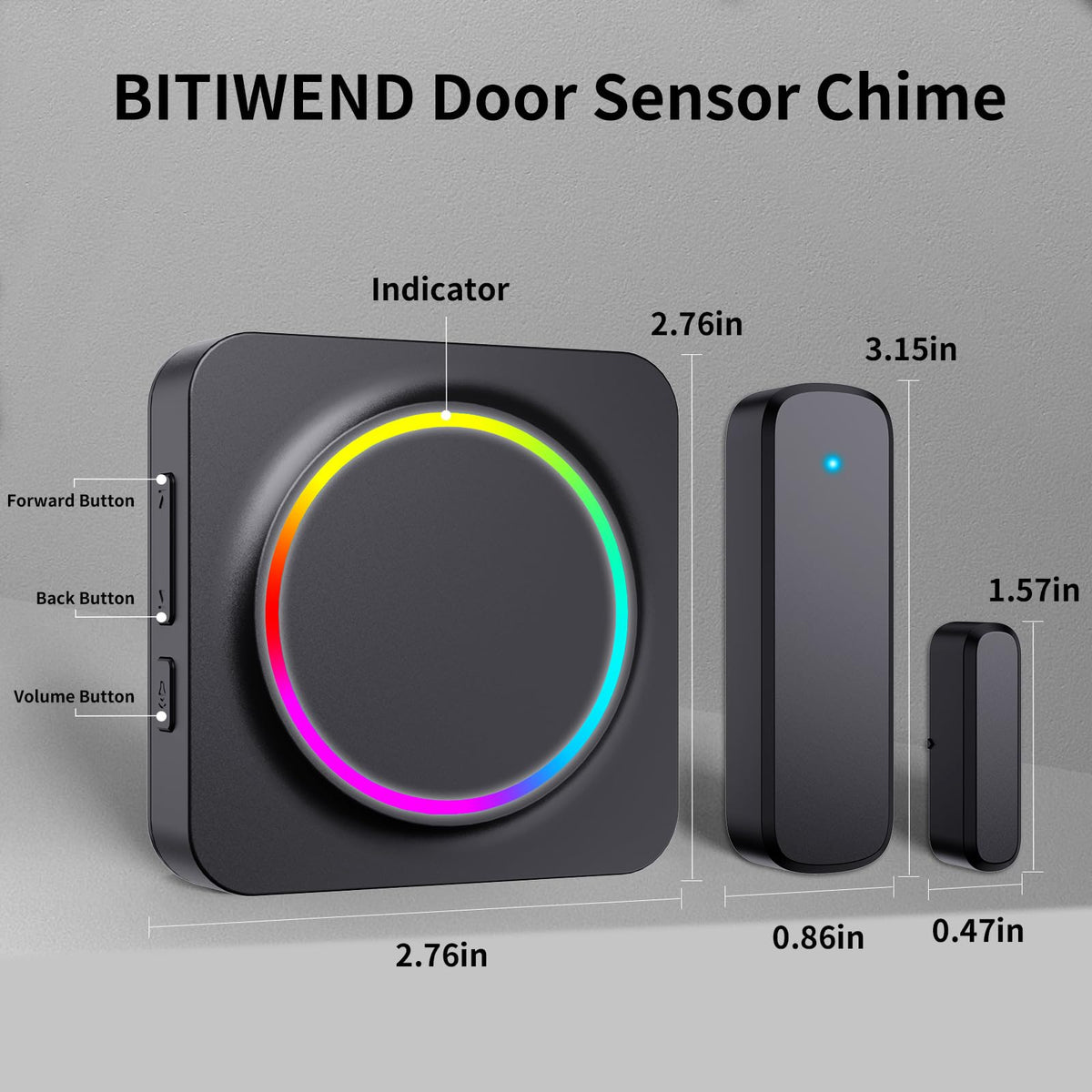 BITIWEND door sensor mounted on a doorway for instant alerts