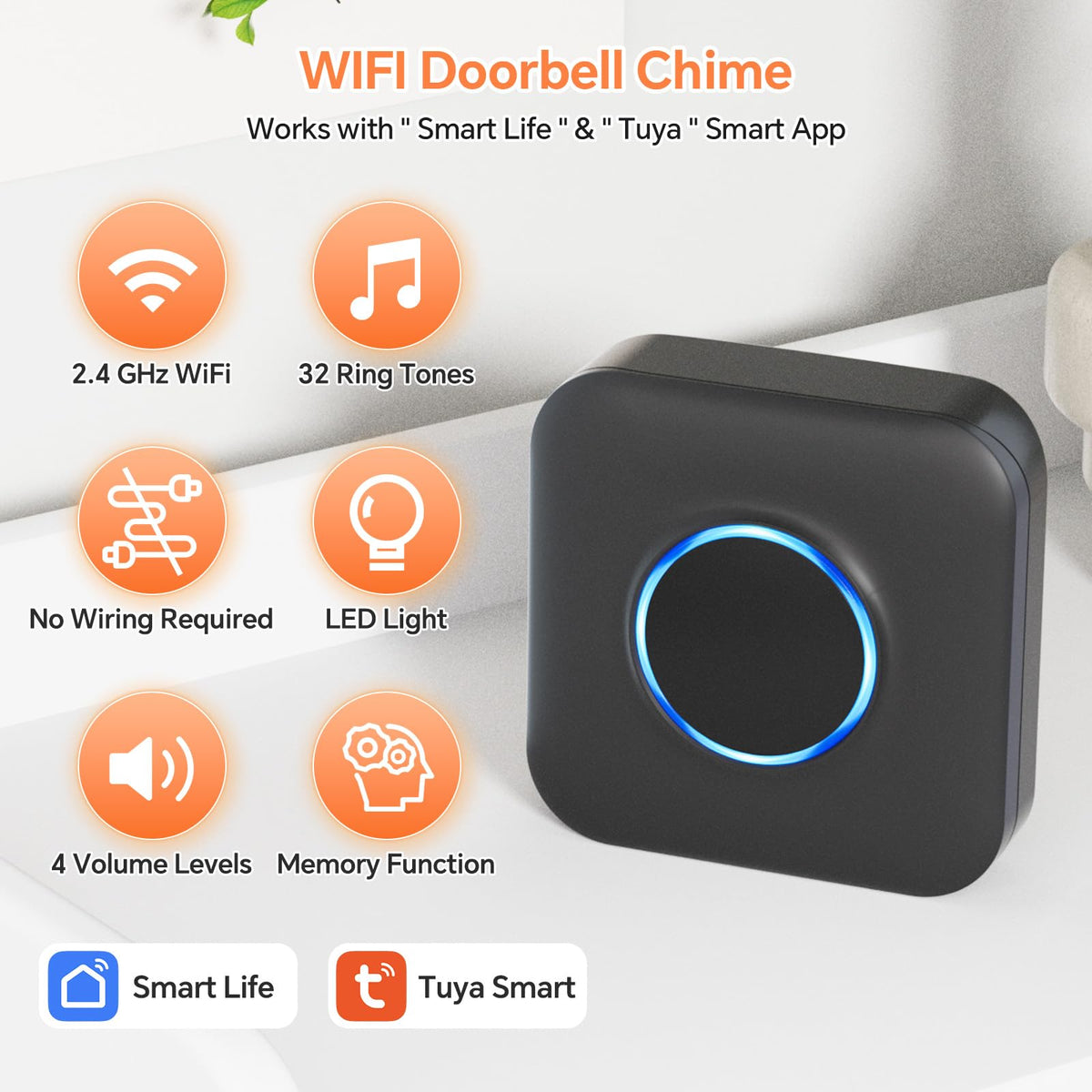 BITIWEND doorbell chime volume control reaches up to 110dB