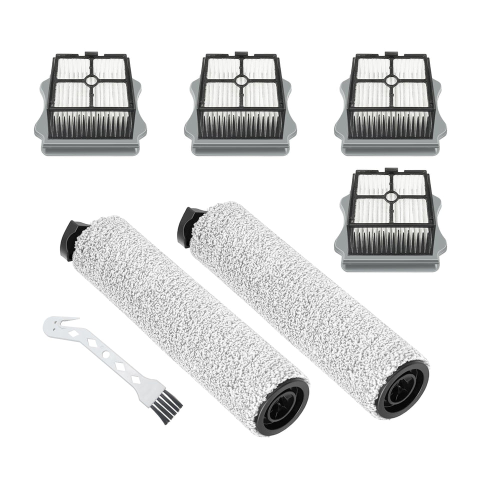 Bitpixel iFloor 3 brush rollers pair, compatible with Tineco, for effective pet hair pickup.