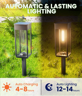BITPOTT outdoor lights with auto on/off for easy use