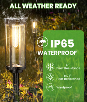 BITPOTT auto-on/off solar lights activate at dusk for hands-free ambiance