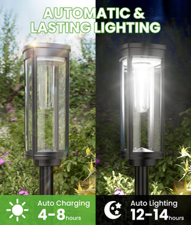 BITPOTT easy-to-install ground stake with solar light for quick setup.