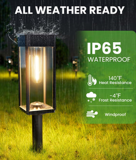BITPOTT garden decor solar light brightening pathways and yards.