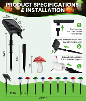 BITPOTT outdoor mushroom lights enhance garden party decor