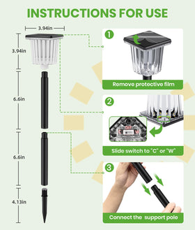 BITPOTT solar pathway light driveway-entry helps define driveways with safety glow.
