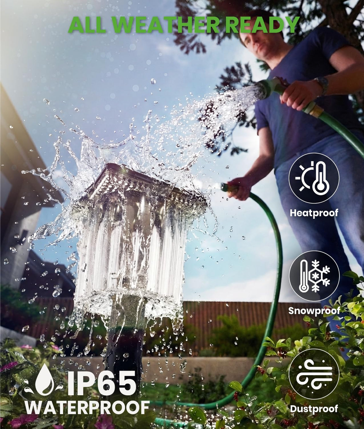 BITPOTT solar pathway light warm-cool-switch allows mood-friendly lighting options.