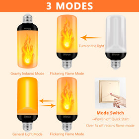 Bitrue 2-pack flame bulbs ideal for Halloween decor.