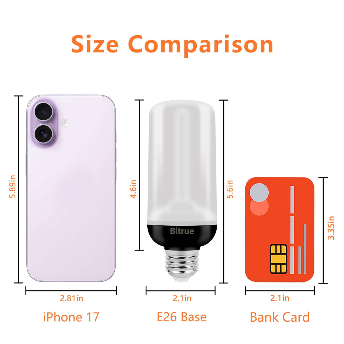 Bitrue E26 base non-dimmable LED bulb for easy setup.
