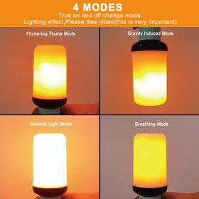 Bitrue easy-install flame light bulb screws into an E26 socket