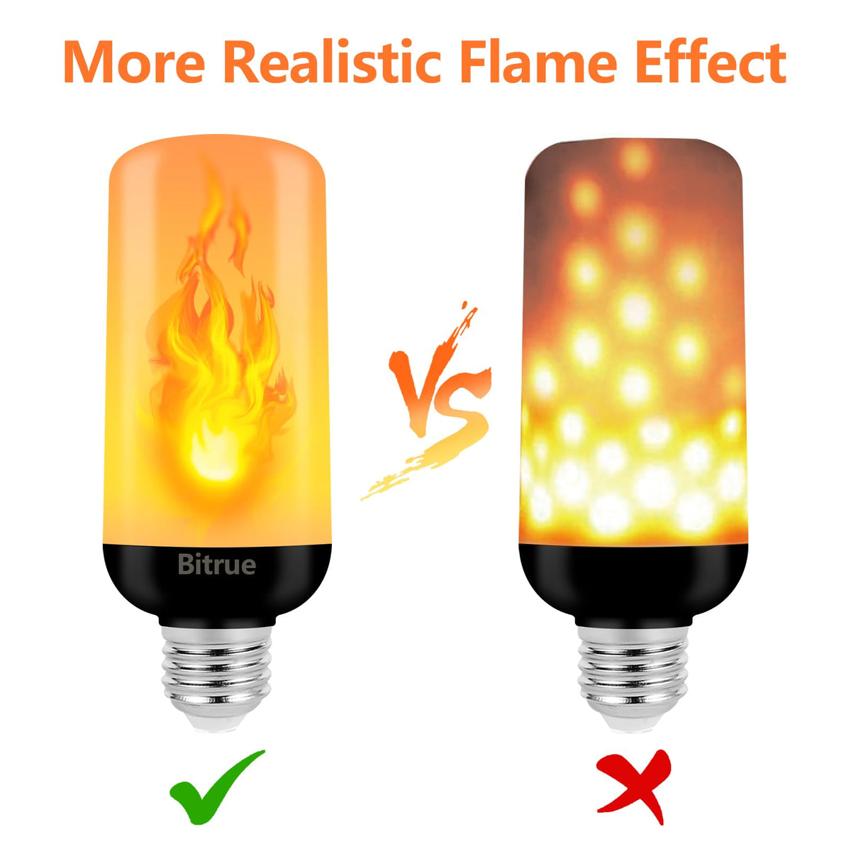 Bitrue flame bulbs enhancing indoor and porch lighting ambience.
