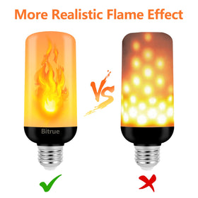 Bitrue flame bulbs enhancing indoor and porch lighting ambience.