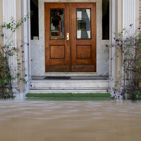 Biubee flood barrier placed at door and window wards off water
