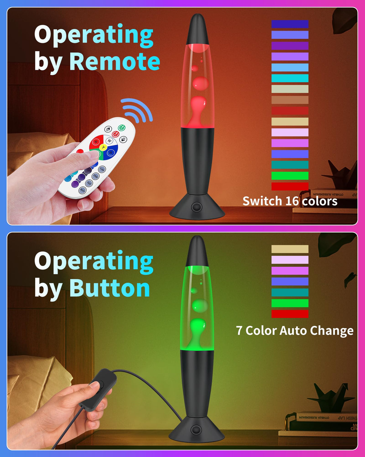 Biulazyda lamp in dynamic modes for focus and relaxation