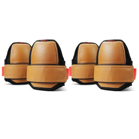 Biviwan leather knee pads with one-strap non-slip grip for floors.