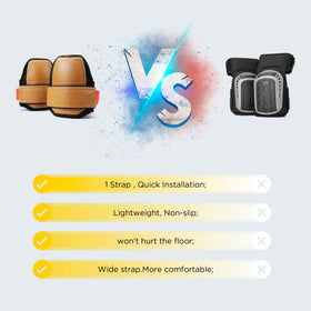 Biviwan knee pads have wide straps for comfortable use over long periods.
