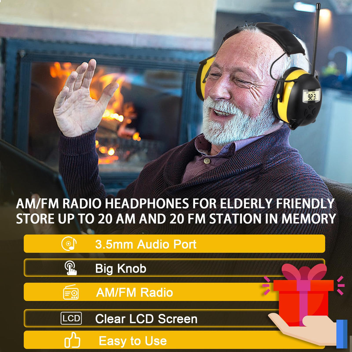 BJKing memory-enabled AM/FM headphones save 20 AM and 20 FM stations