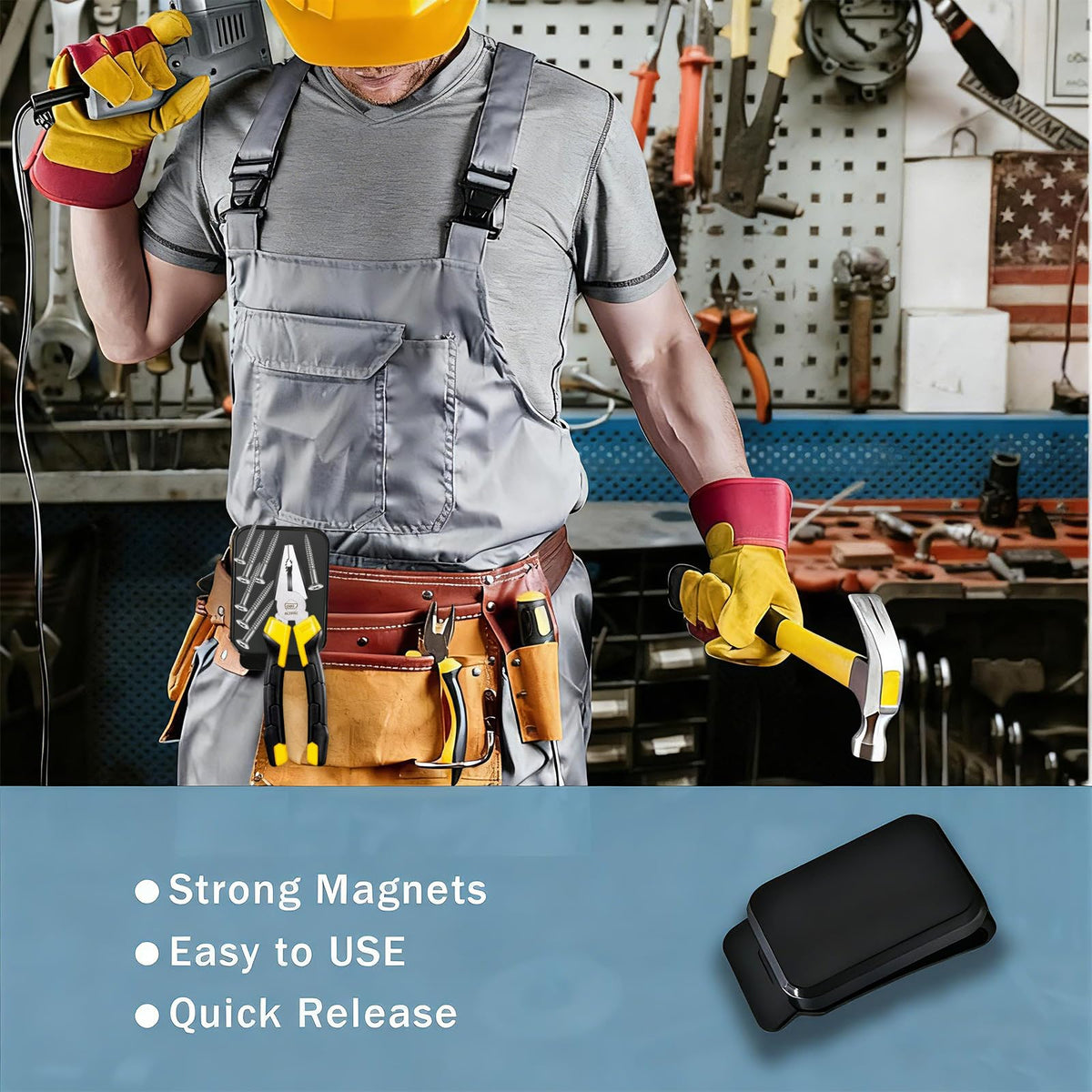 bjsdkff Eight-magnet holding capacity supports screwdrivers and pliers