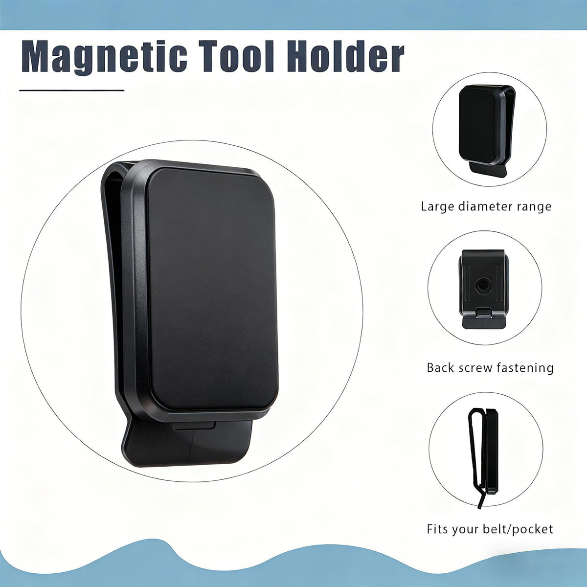 bjsdkff Tool holster with hard plastic construction for durable magnets