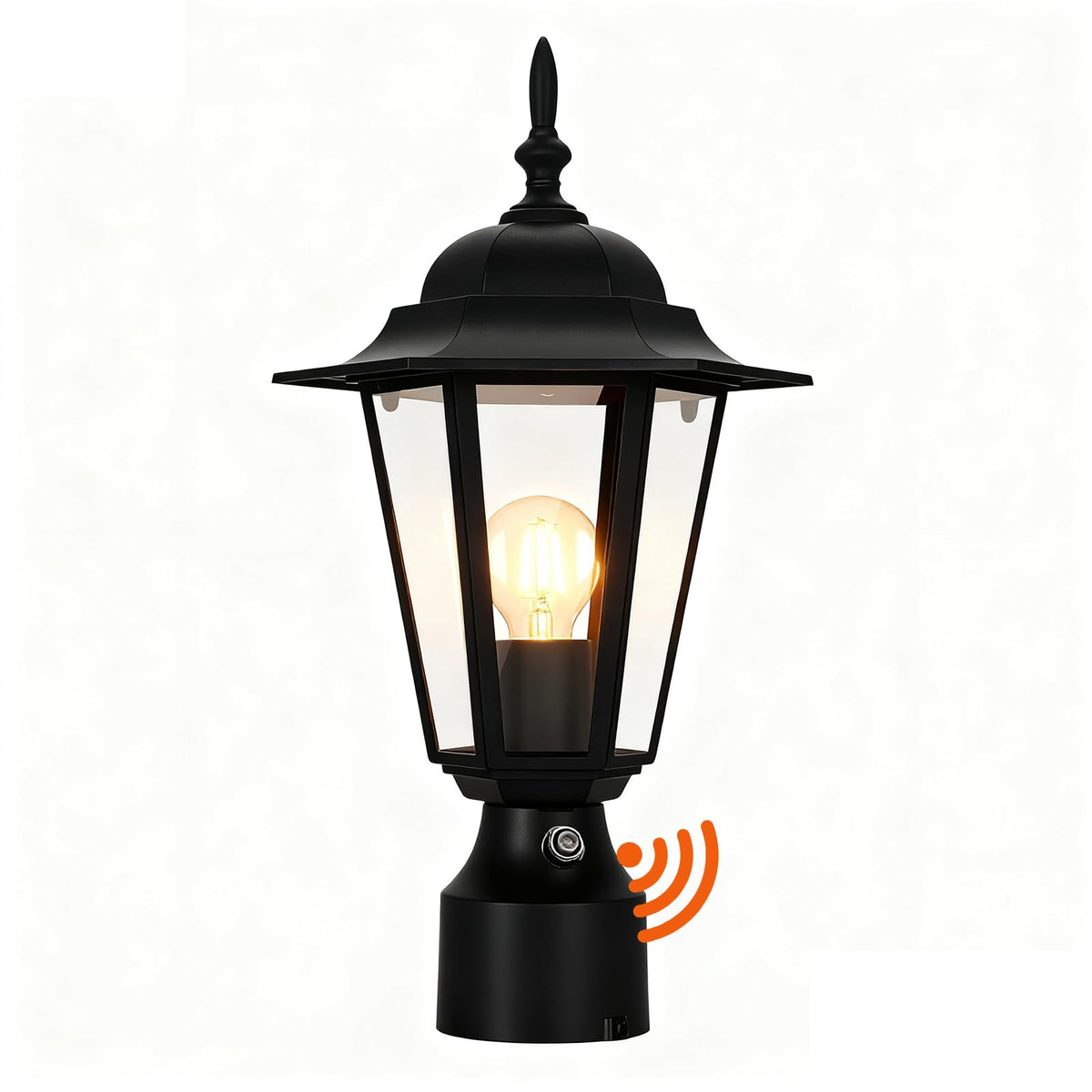 BK Jasmine dusk-dawn light post installation guide showing simple setup.