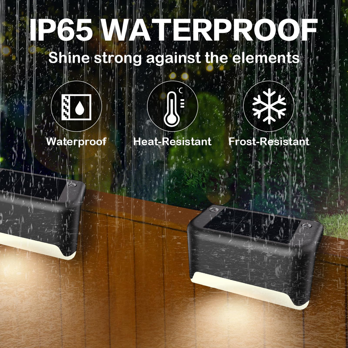 BKBB PPBB ABS shell weatherproof solar light withstands rain and wind.