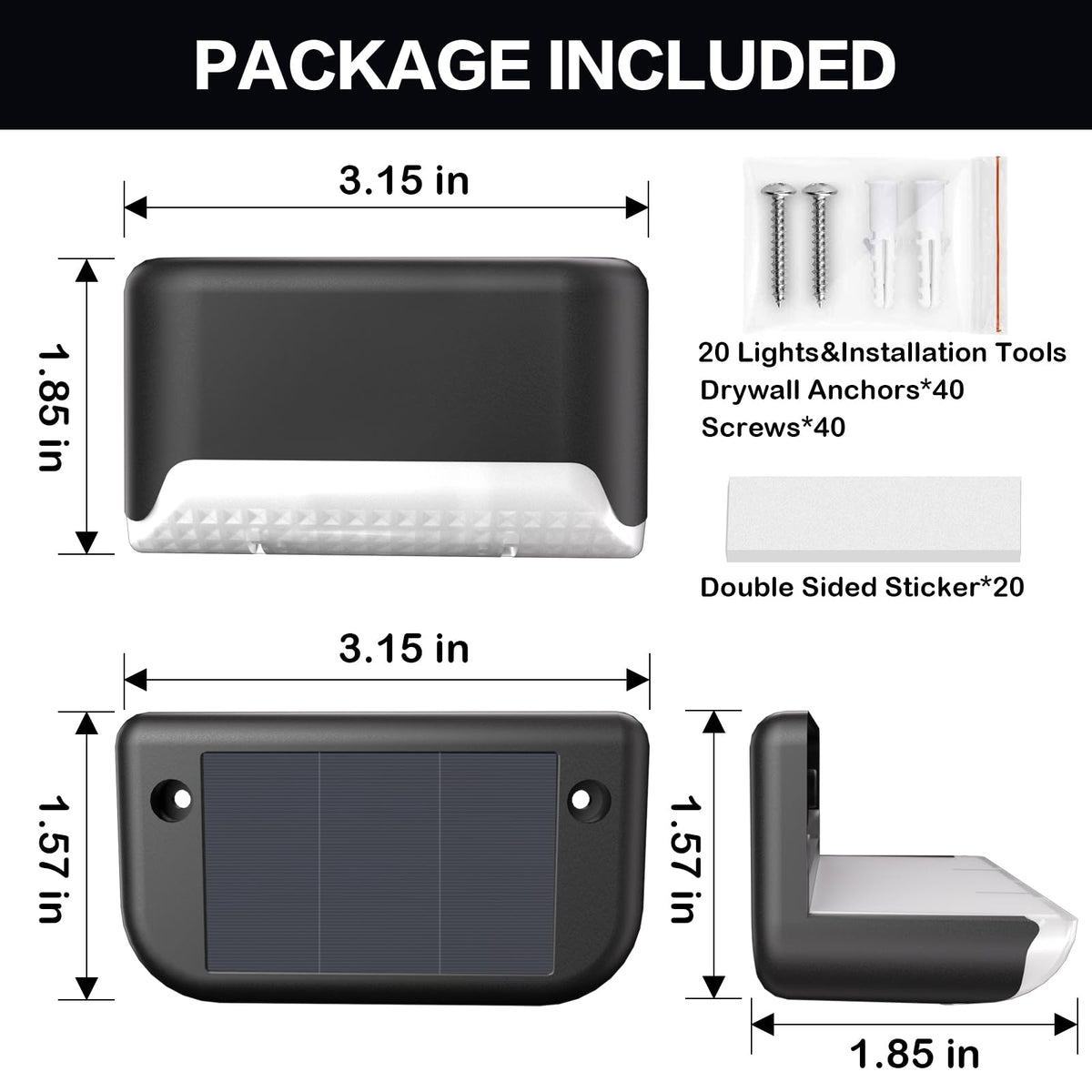 BKBB PPBB fence light with easy-install options for rails.
