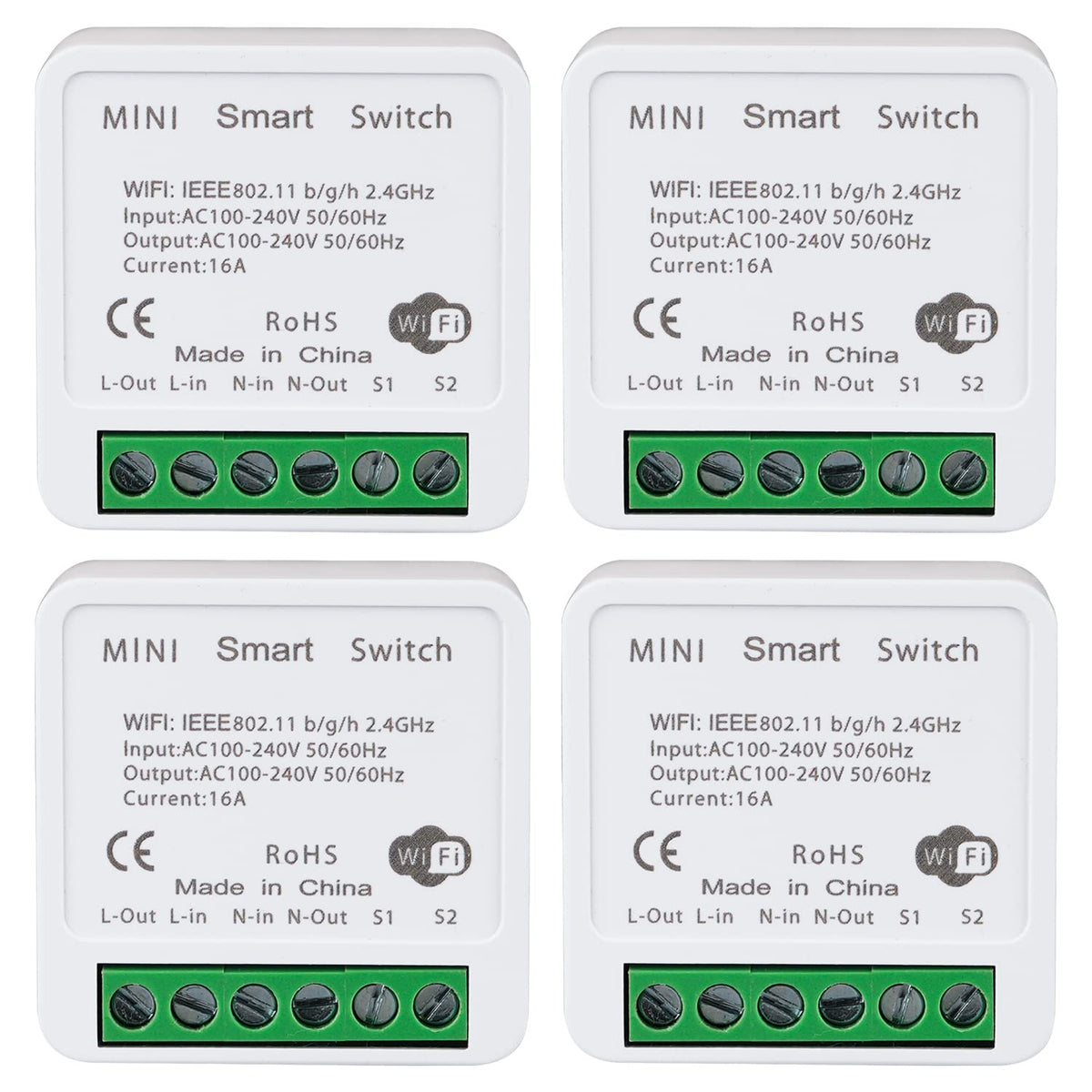 Bkiyougo WiFi Smart Switch front view showing compact design for discreet install