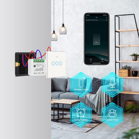 Bkiyougo WiFi Smart Switch voice control works with Alexa and Google Assistant