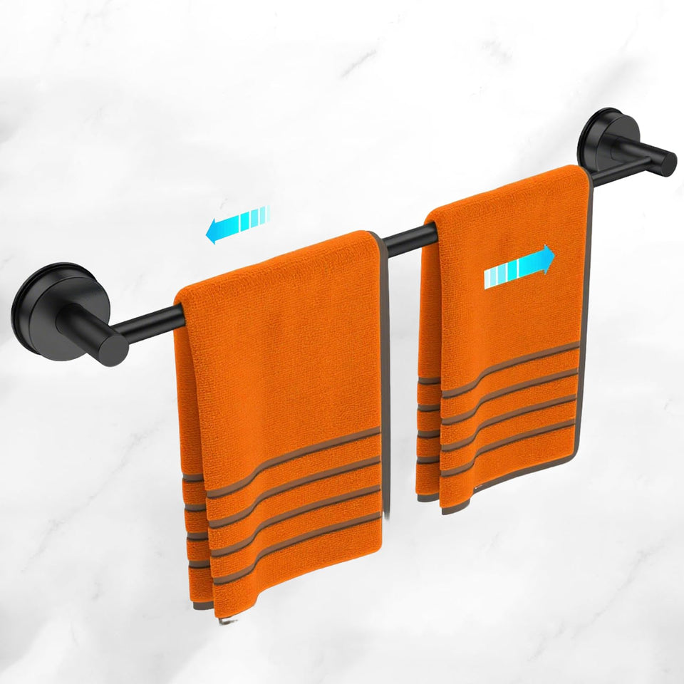 BKV large towel bar adjustable 17-29 inch wall mount for flexible bathroom storage