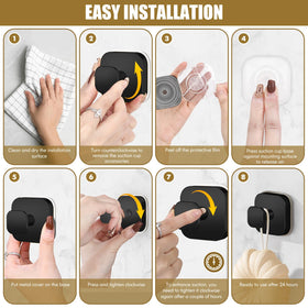 BKV suction cup hooks on glass tiles resisting slip during daily use