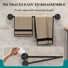 Close up of the black finish on the BKV towel bar