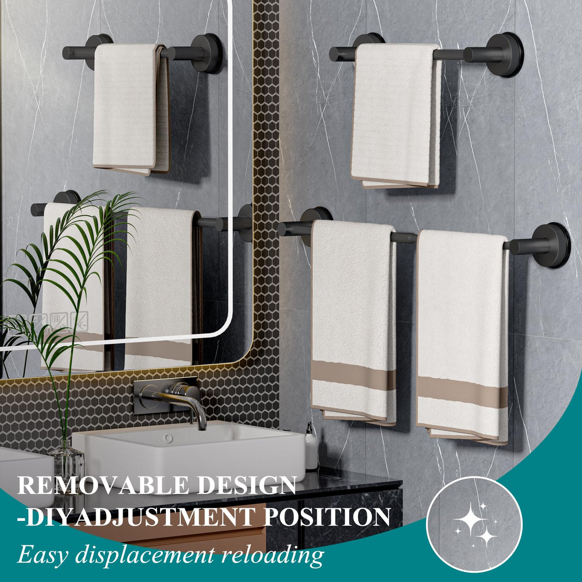 BKV towel bar used for towels and robes in a bathroom
