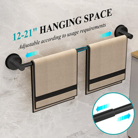 Vacuum suction technology securing the BKV towel bar