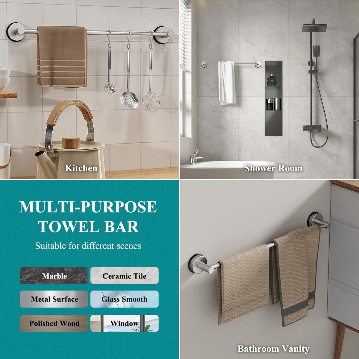 BKV towel bar wall-mount installation saves space and keeps towels handy.