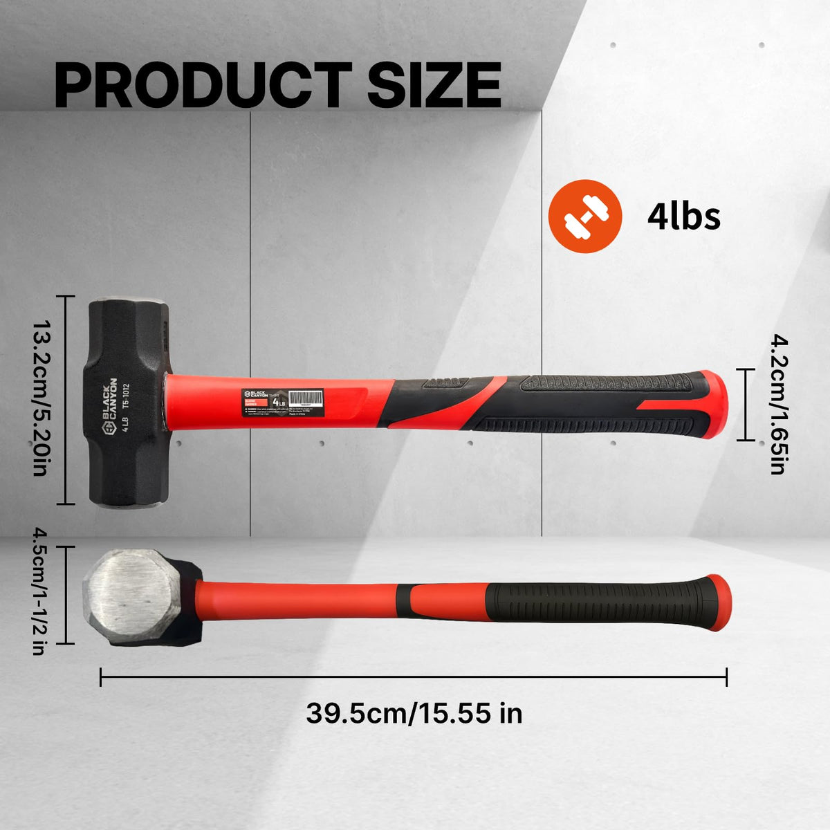 BLACK CANYON 16-inch fiberglass handle enhances durability and control