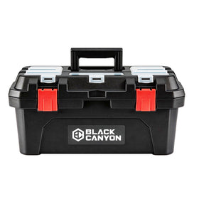 BLACK CANYON 19in toolbox front view shows compact, durable storage for job sites.