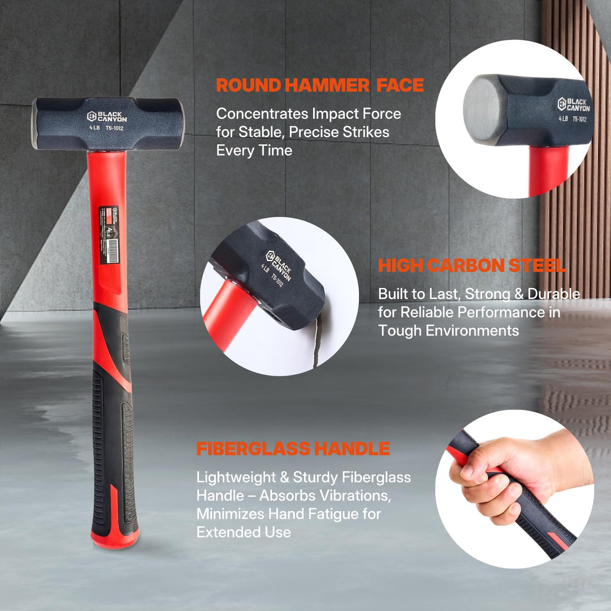 BLACK CANYON non-slip TPR grip improves control in wet conditions