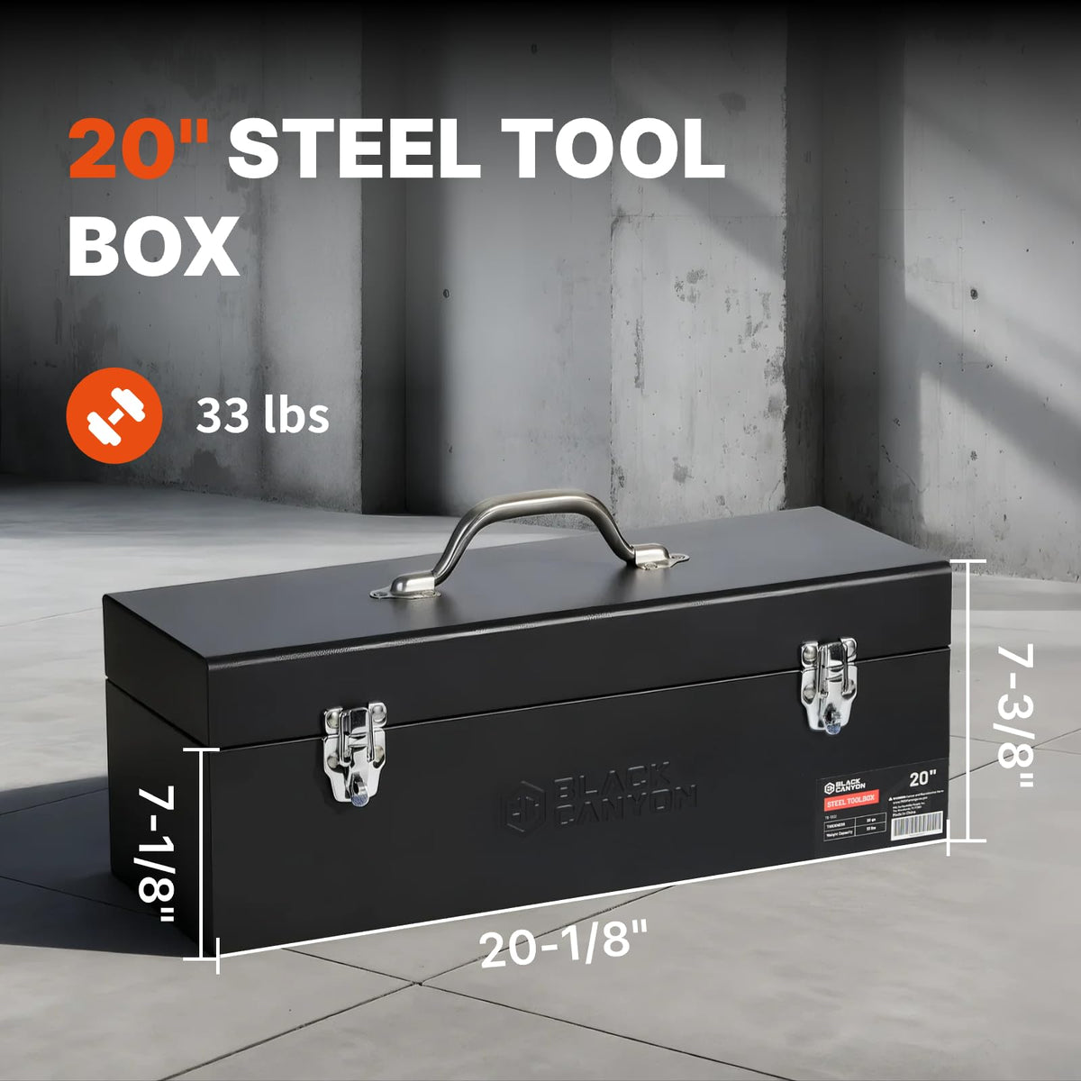 BLACK CANYON trailer toolbox durability supports secure, organized tools on move