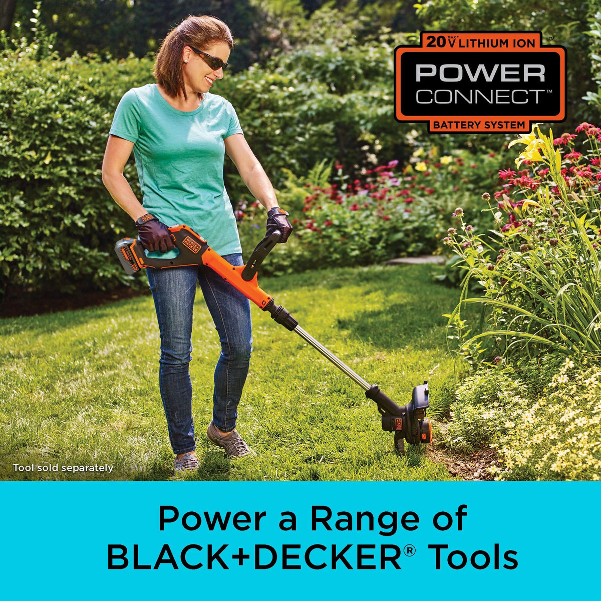 Battery mounted on a cordless tool within the 20V MAX POWERCONNECT family.