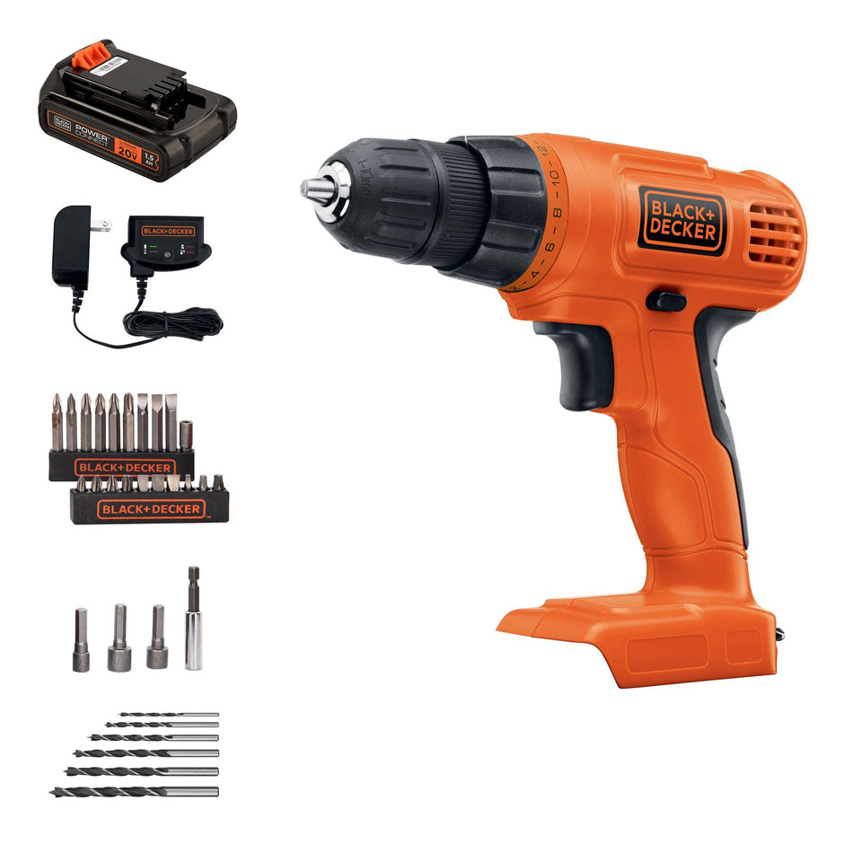 BLACK+DECKER 20V Max PowerConnect battery and charger included for ready-to-use setup.