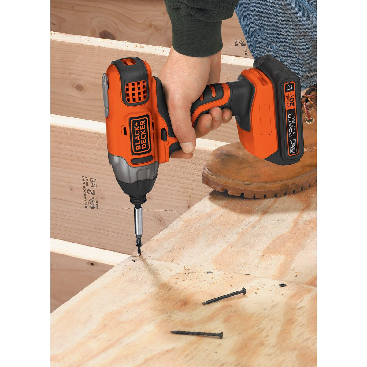 BLACK+DECKER 20V PowerConnect delivers up to 1,375 in-lb torque for tough tasks.