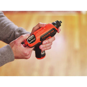 BLACK+DECKER LED work light brightens work surface for precision.