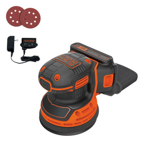 BLACK+DECKER BDCRO20C cordless sander with ergonomic grip for comfortable sanding