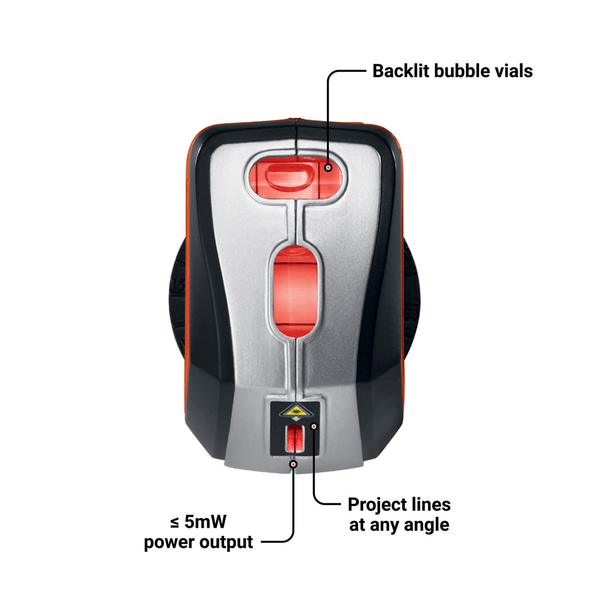 BLACK+DECKER BDL220S shows horizontal and vertical laser lines for accurate hanging