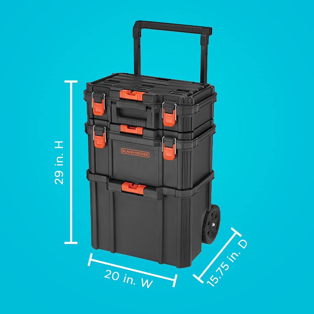 BLACK+DECKER BDST60500APB shallow toolbox for small parts and fasteners
