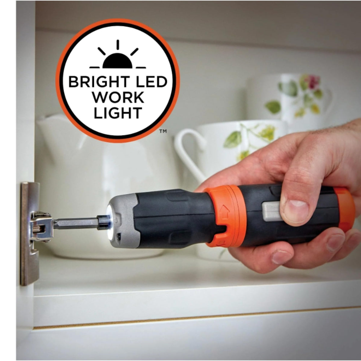 Compact Black+Decker design fits easily in small spaces