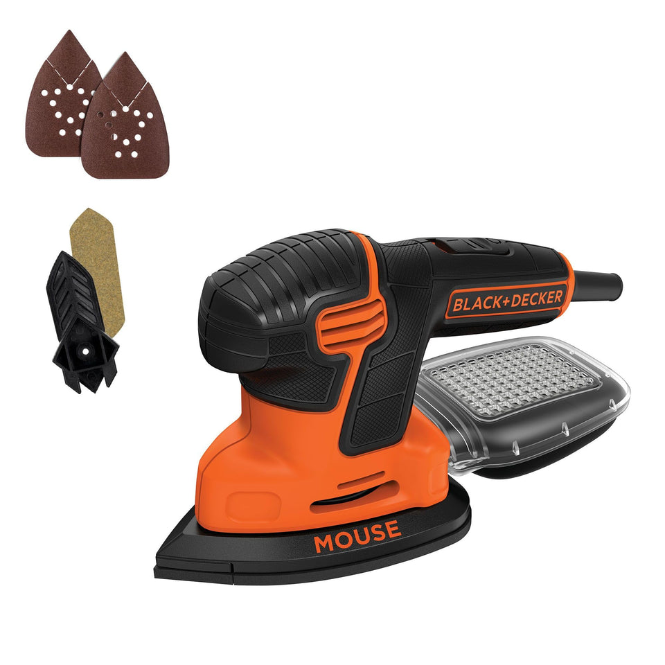 Black+Decker detail sander in compact design ideal for tight corners and precise finishing