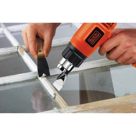 BLACK+DECKER HG1300 heat gun built-in stand for safe cooldown and storage.