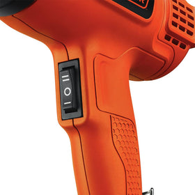 BLACK+DECKER HG1300 heat gun dual temperature 750°F/1000°F options for multiple materials.