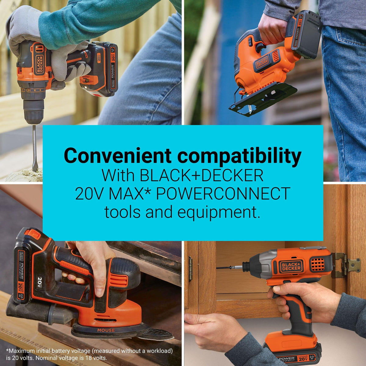BLACK+DECKER lithium-ion cells deliver reliable power for quick home tasks.