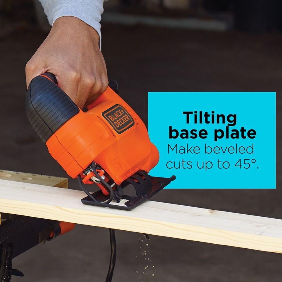 BLACK+DECKER Jig Saw compact and lightweight for easy handling.